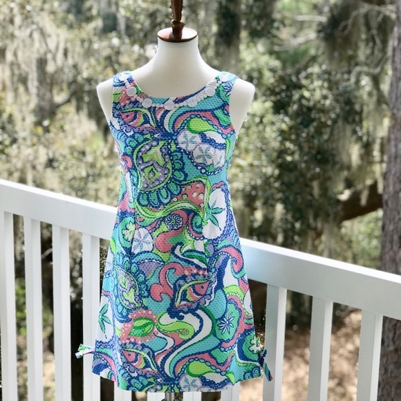 Lilly Pulitzer Delia Shift Dress | Multi Conch Republic - Size 0 - Picture 1 of 10